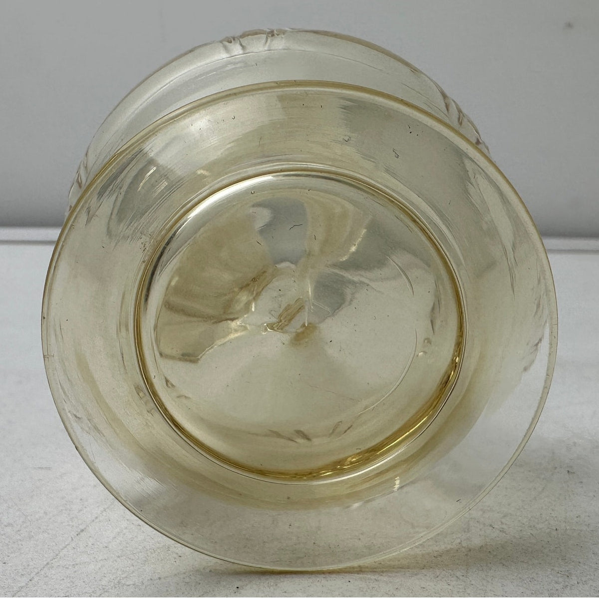 Vintage Heisey Sahara Empress Yellow Glass Oil & Vinegar Cruet with Stopper
