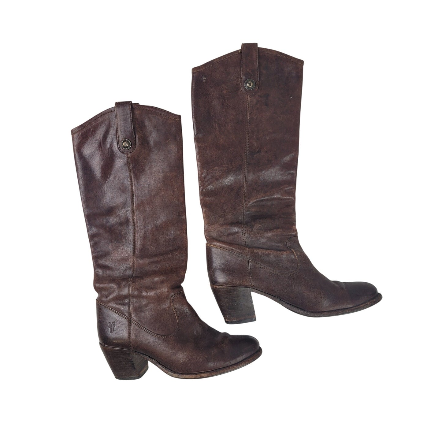 FRYE Jackie Tall Biker Riding Boot Stacked Heel Women's Sz 8