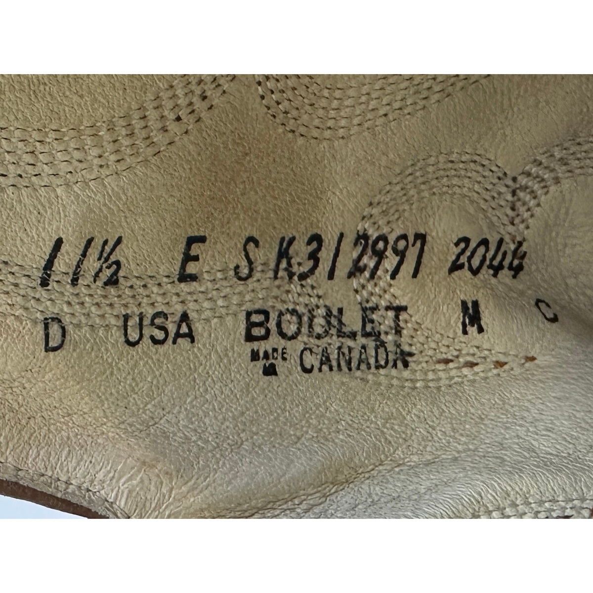Boulet 2044 Bullhide Cognac Leather Western Cowboy Boots Men's Sz 11.5