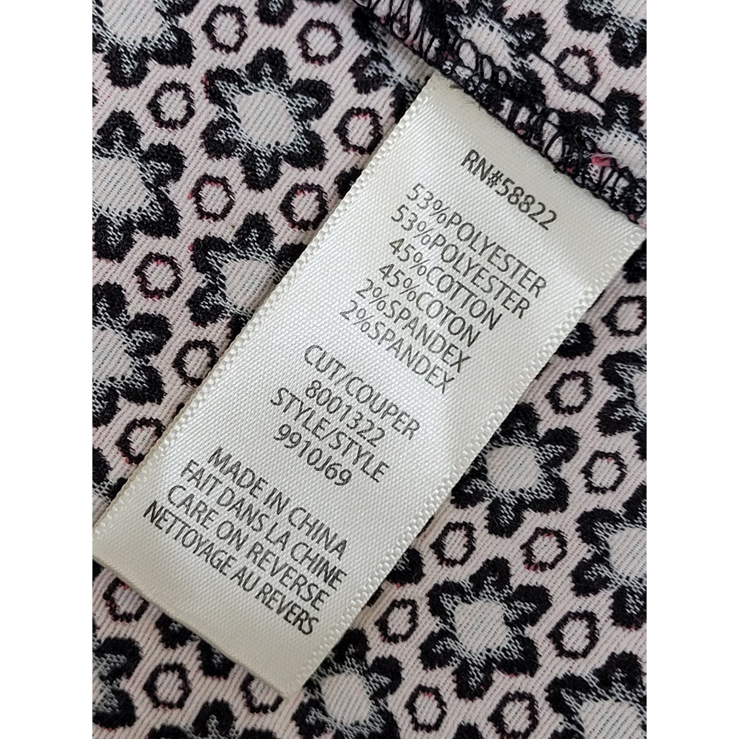 Max Studio A-Line Jacquard Design Summer Dress in Black & Mauve Sz M NWT