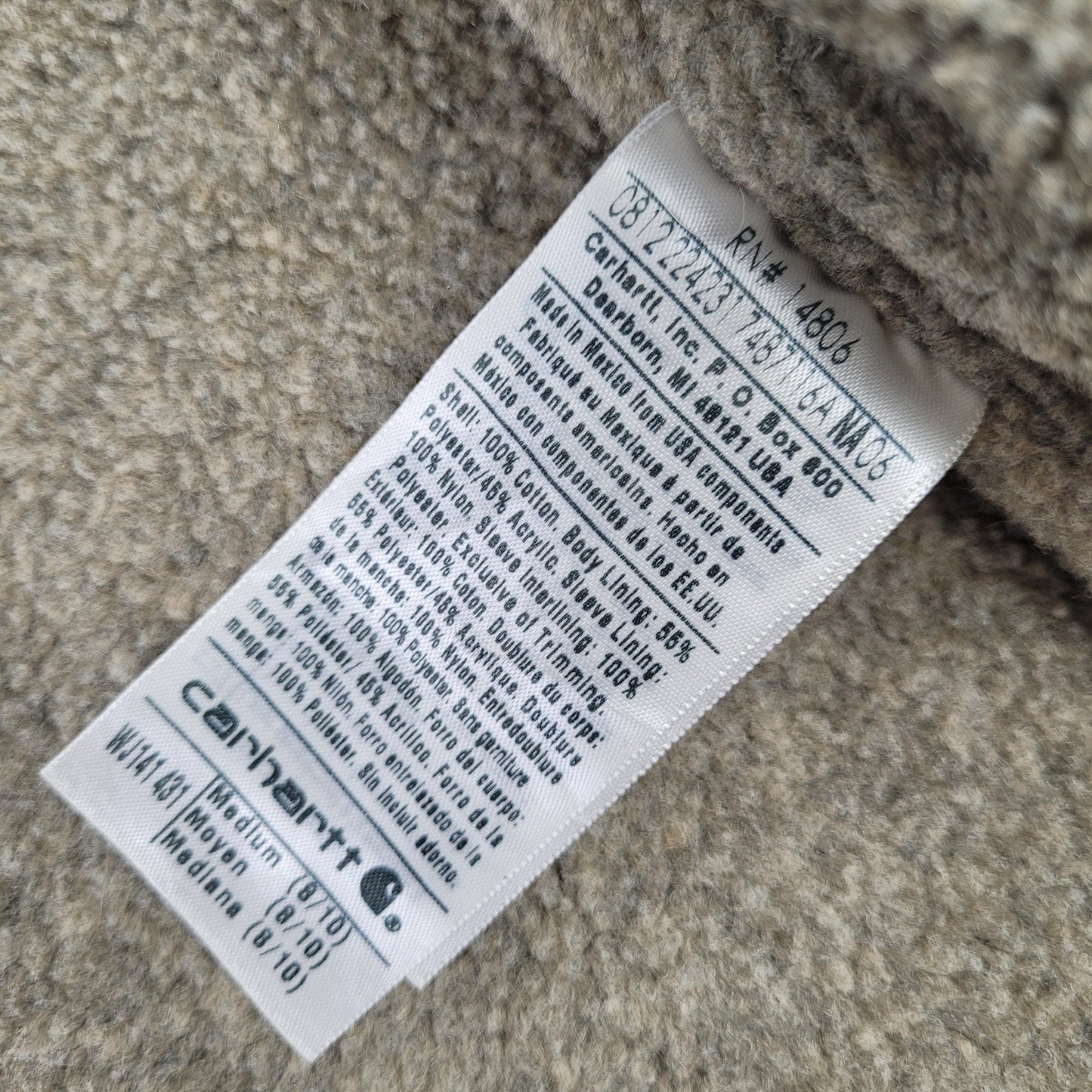 Carhartt Faded Light Blue Sherpa-Lined Sierra Jacket w Hood Women's Sz M