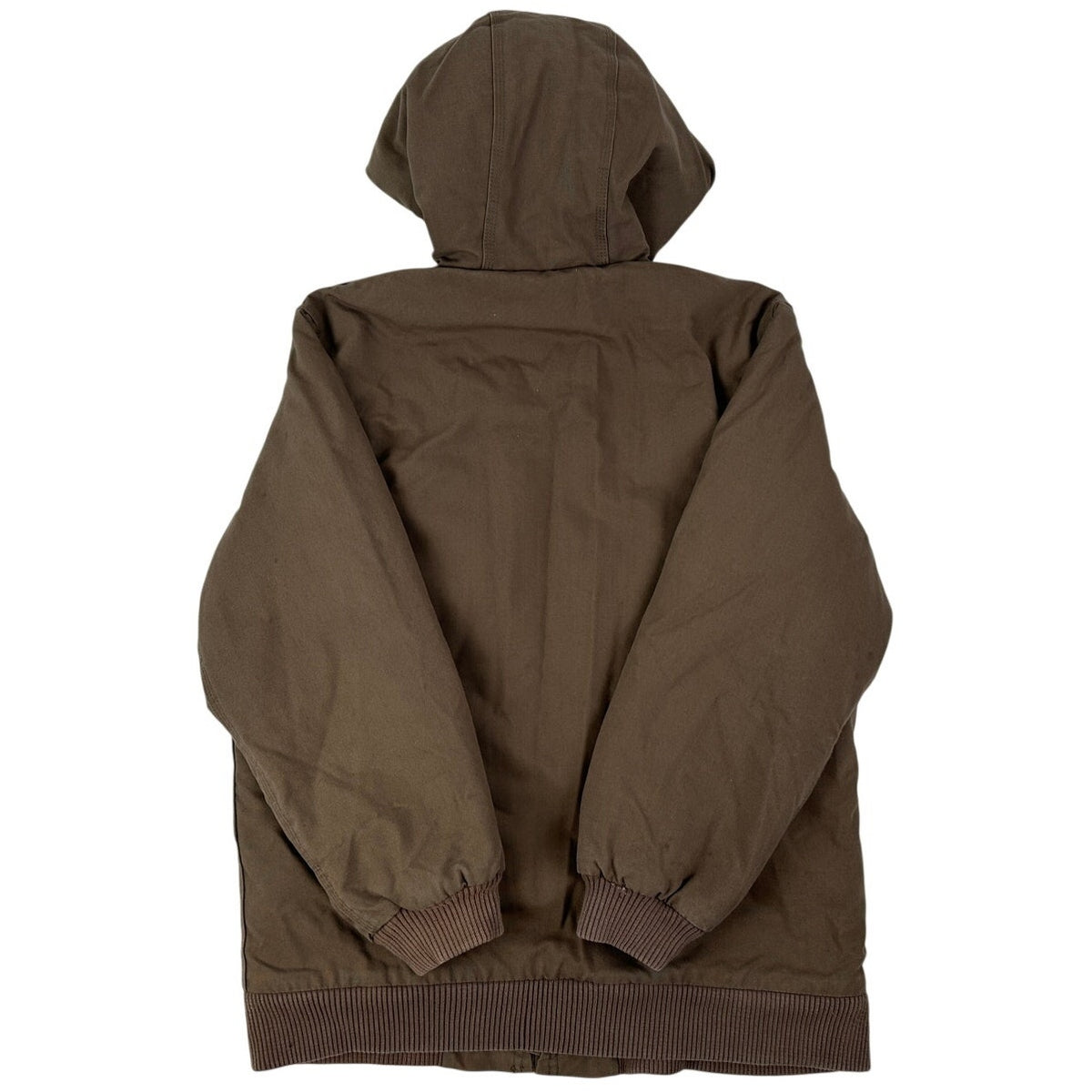 Carhartt Canyon Brown Quick Duck Woodward Insulated Hooded Jacket Boy's Sz L