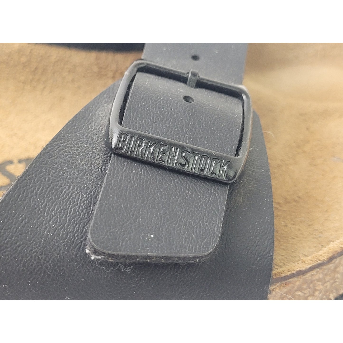 Birkenstock Madrid Sandal Black Birk-Flor Single Strap Sandal Sz 35 (Women's 4)