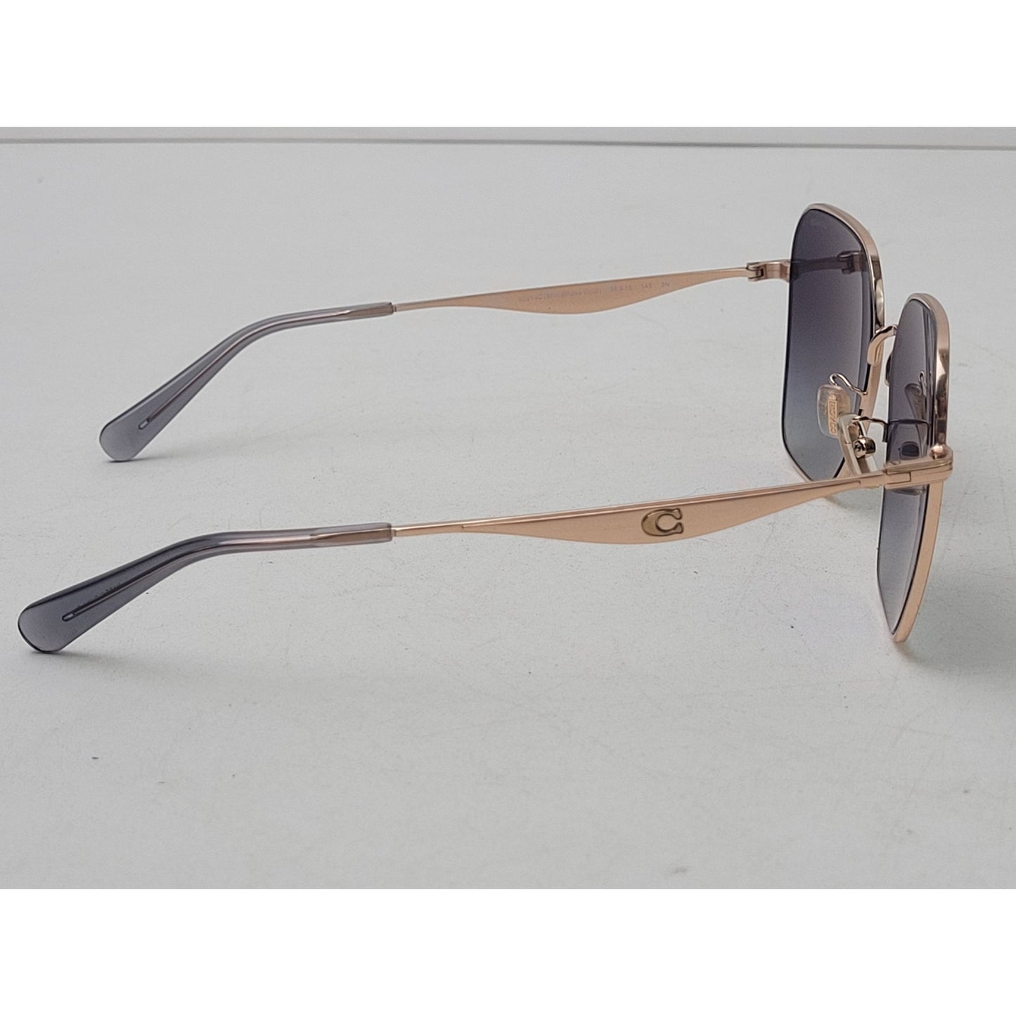 Coach HC7168 Shiny Rose Gold Geometric Sunglasses