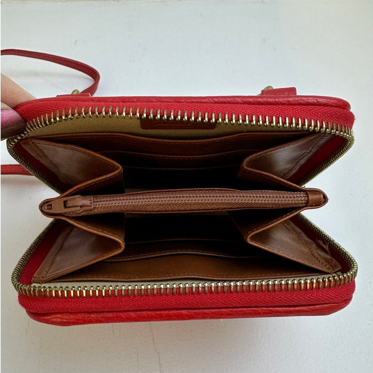 Vintage Dooney & Bourke All-Weather Red Leather Convertible Belt Bag Crossbody