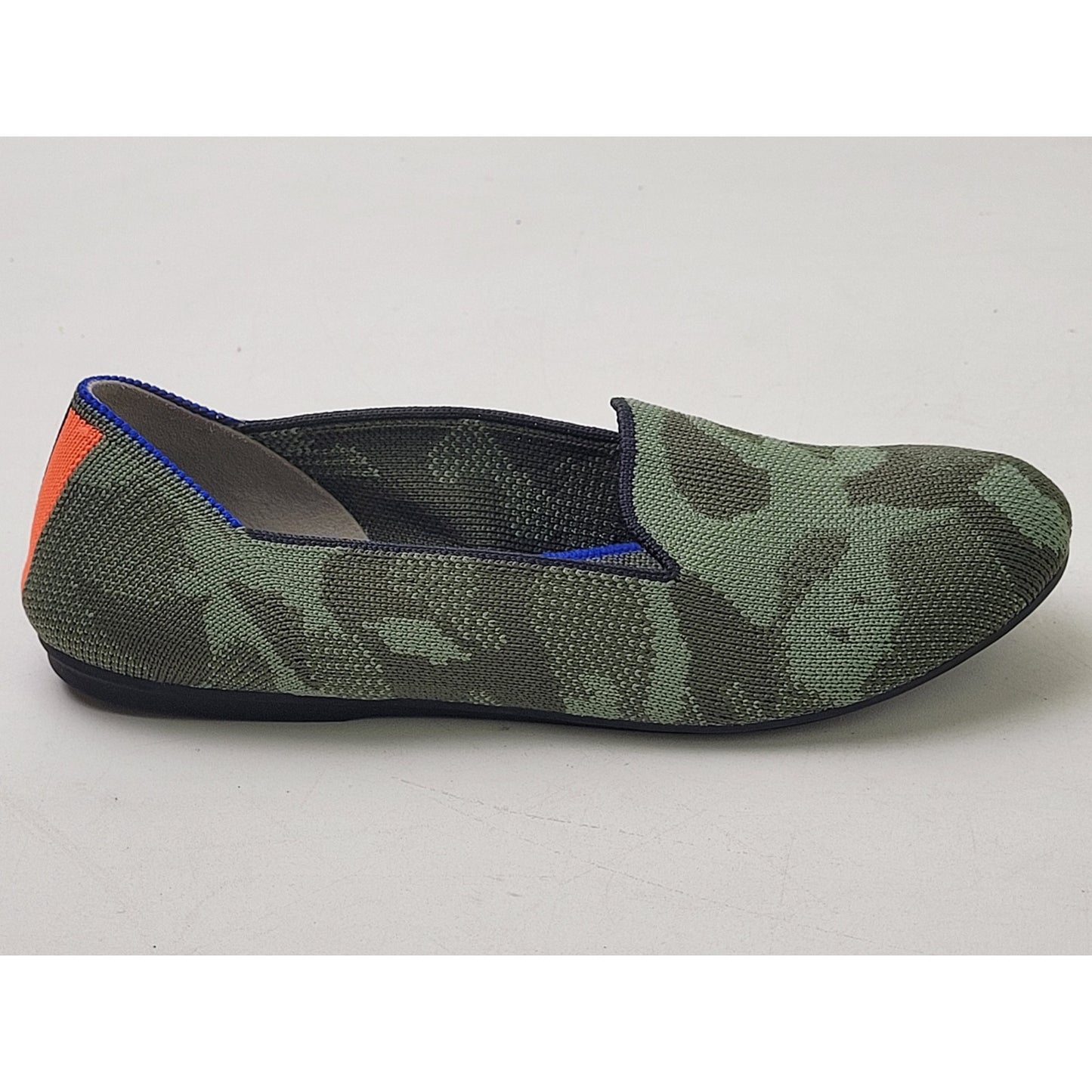 Rothy's The Daily Loafer Olive Camo Green Flats Round Toe Slip-On Women's Sz 4