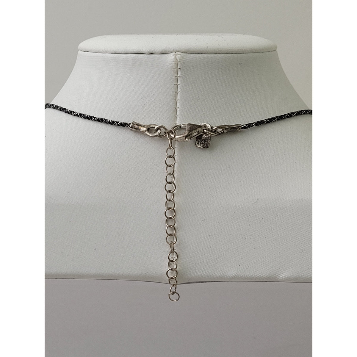 Sterling 925 Tri Color Hammered Dangle Statement Necklace | Made in Israel