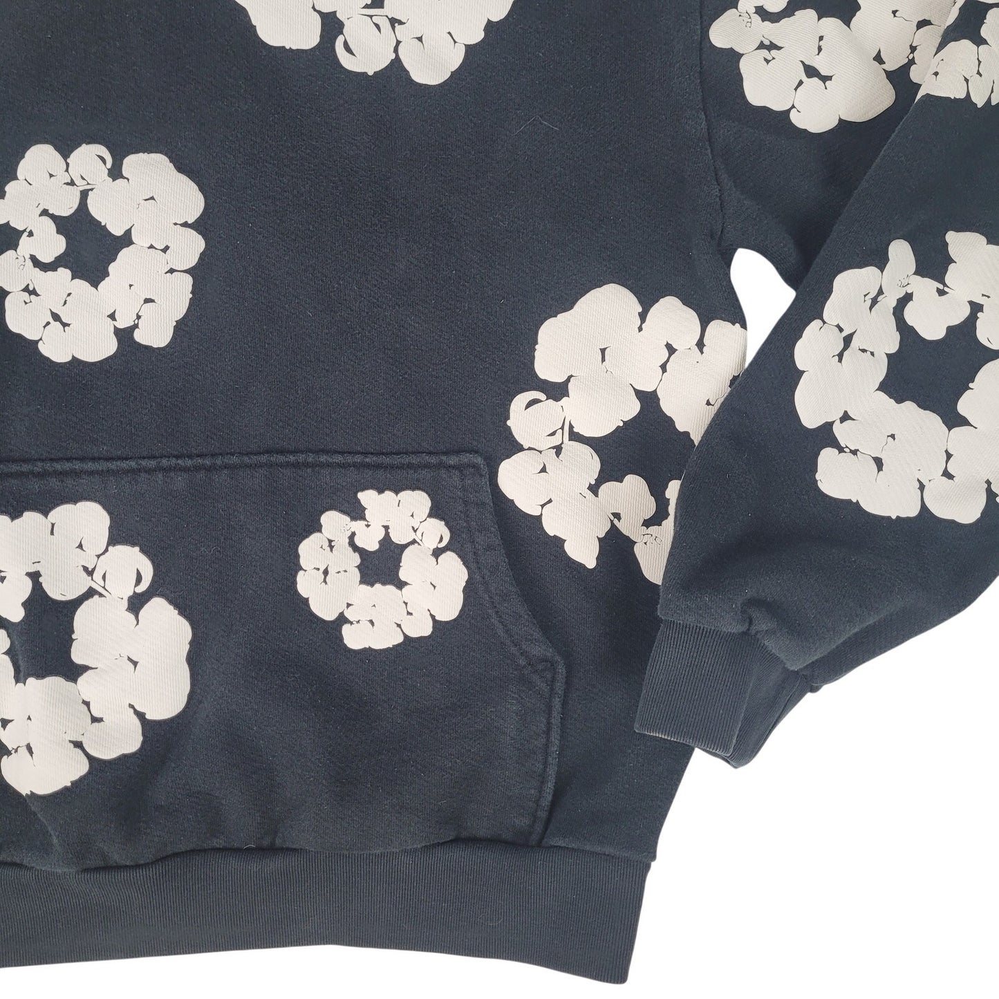 DENIM TEARS African Diaspora Goods Black Cotton Pullover Hoodie Women's Sz M