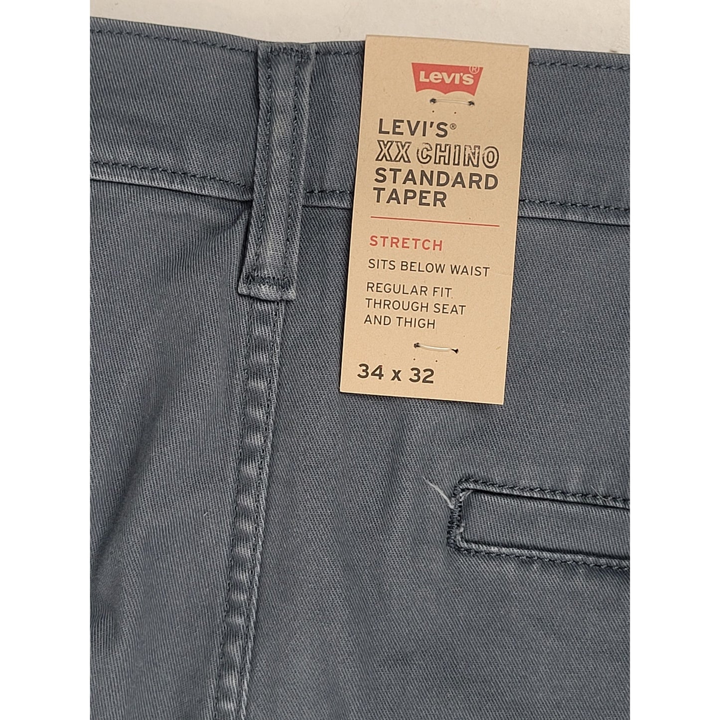 Levi's XX Chino Standard Taper Slate Blue Pants Men's Sz 34" x 32"