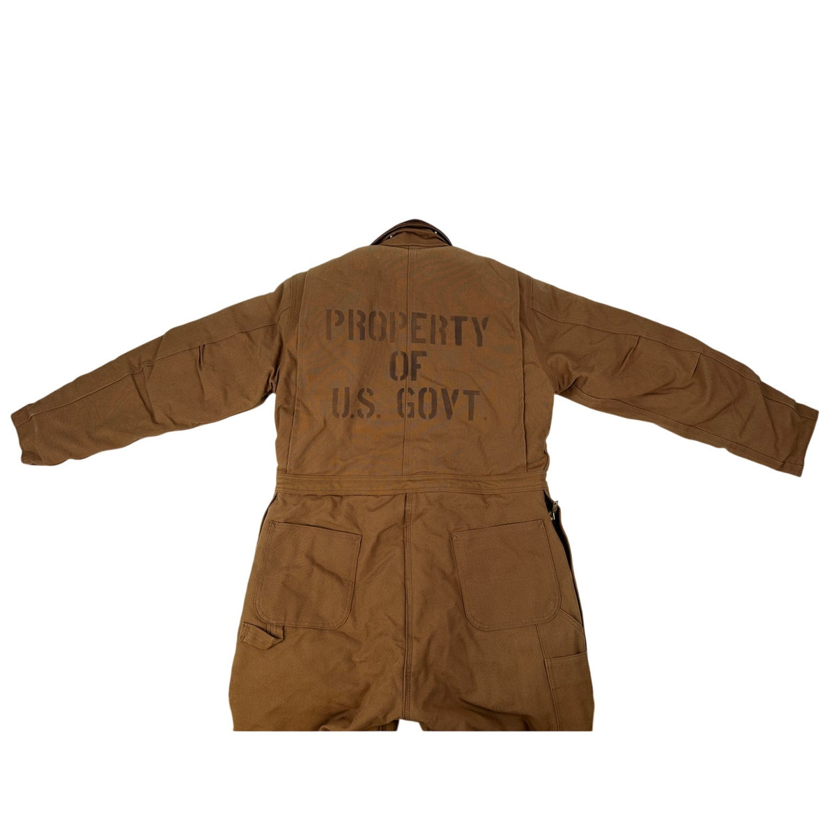 Carhartt X02 BRN Quilt-Lined Duck Canvas Coveralls Men's Sz 44 Short