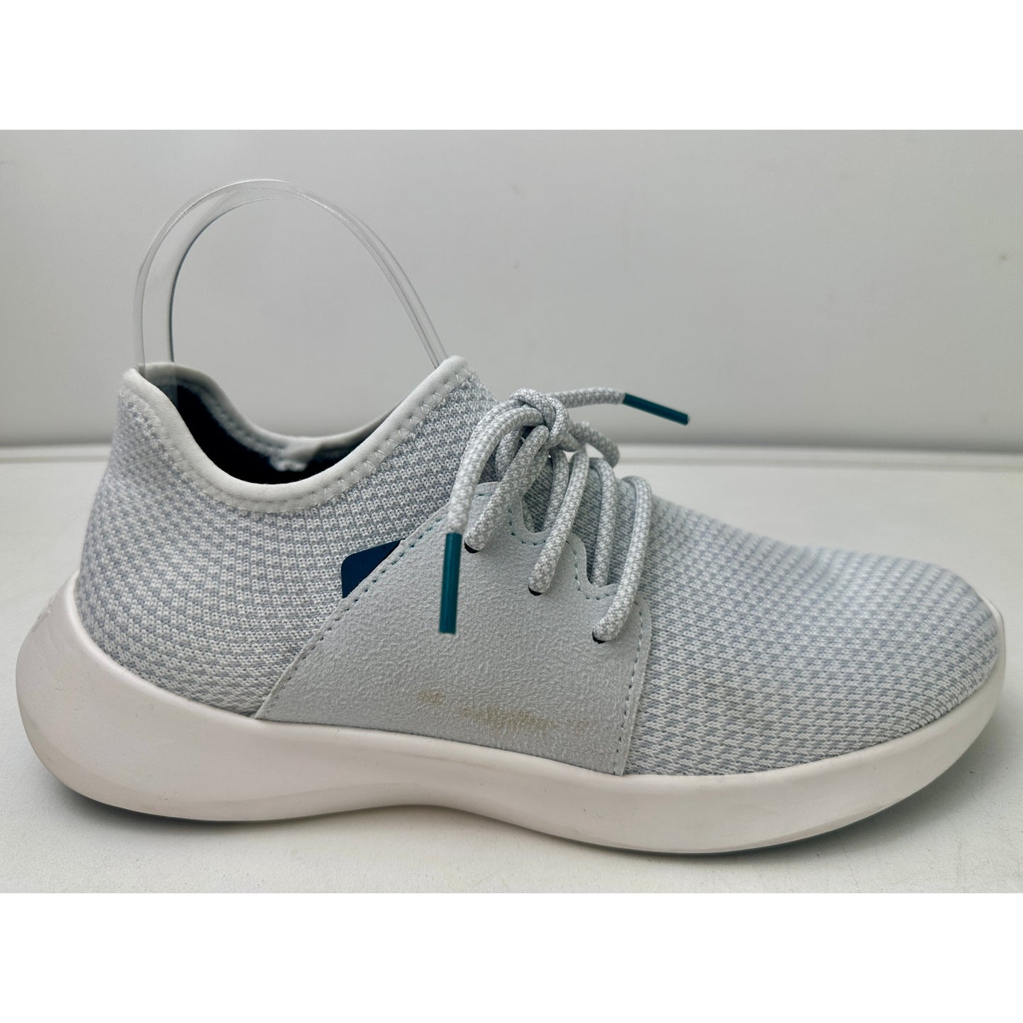 Vessi Everyday Classic Waterproof White/Grey Knit Sneakers Women's Sz 8