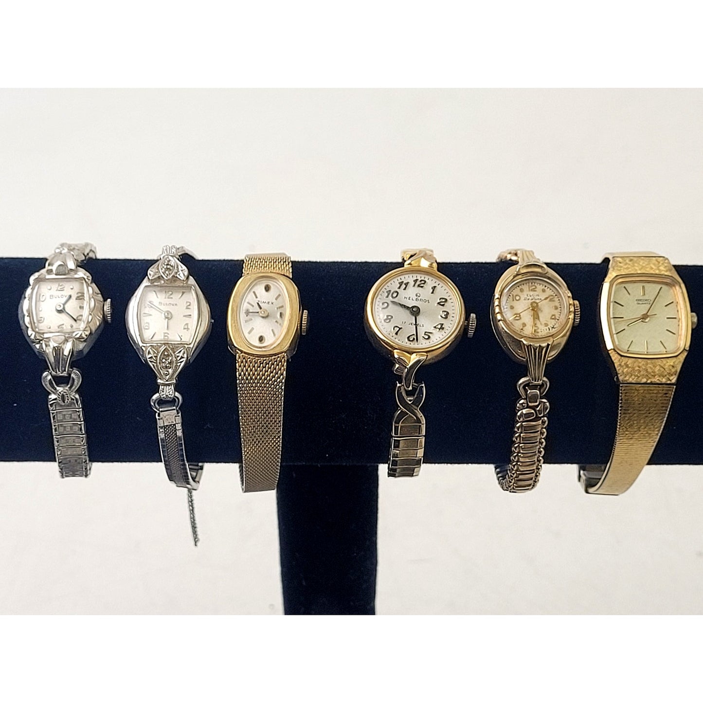 Vintage Watch Lot Bulova, Timex, Helbros, Elgin, Seiko GF
