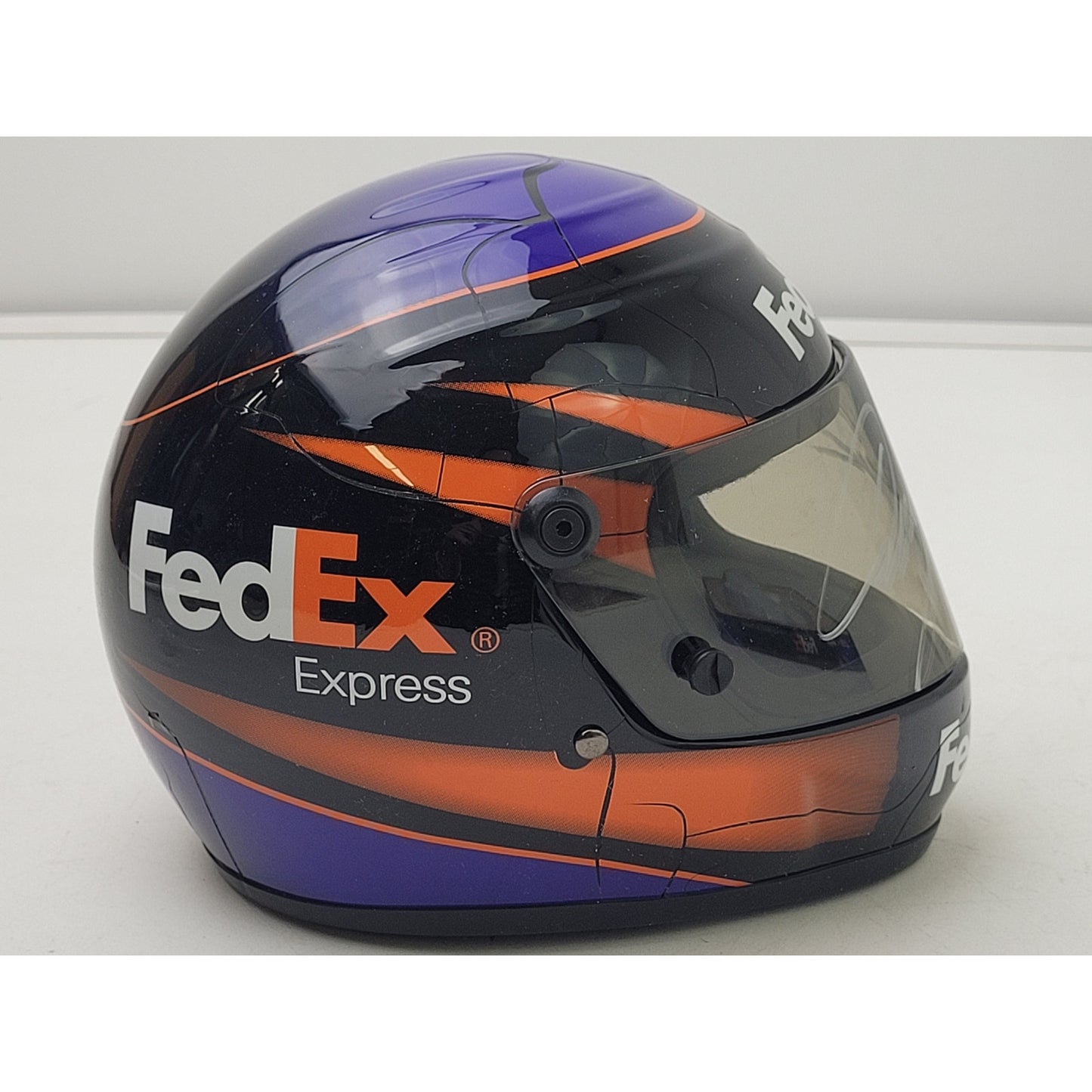Denny Hamlin Signed FedEx NASCAR Replica Mini Helmet