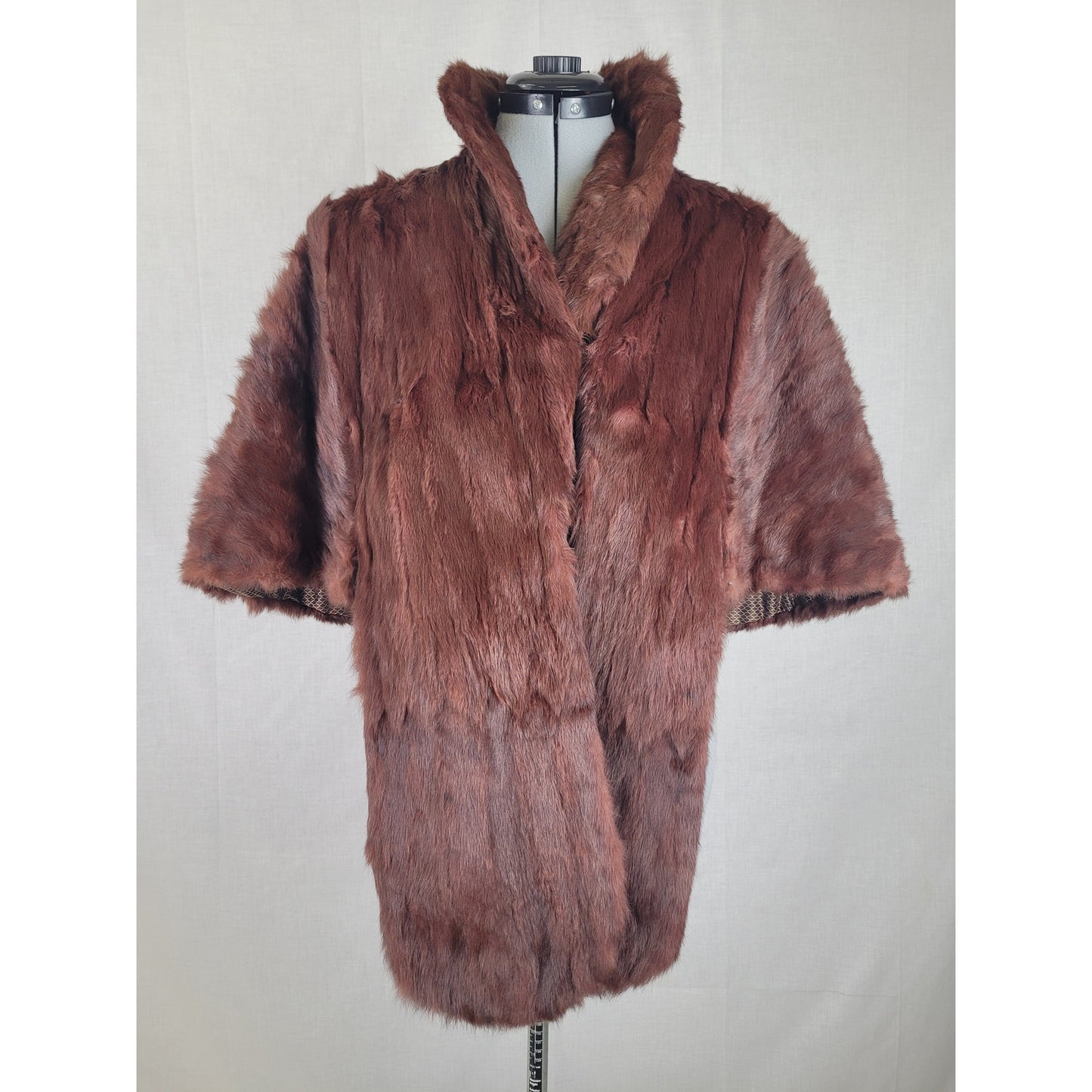 Vintage MacDougall's Seattle Adjustable Mahogany Mink Fur Stole Capelet