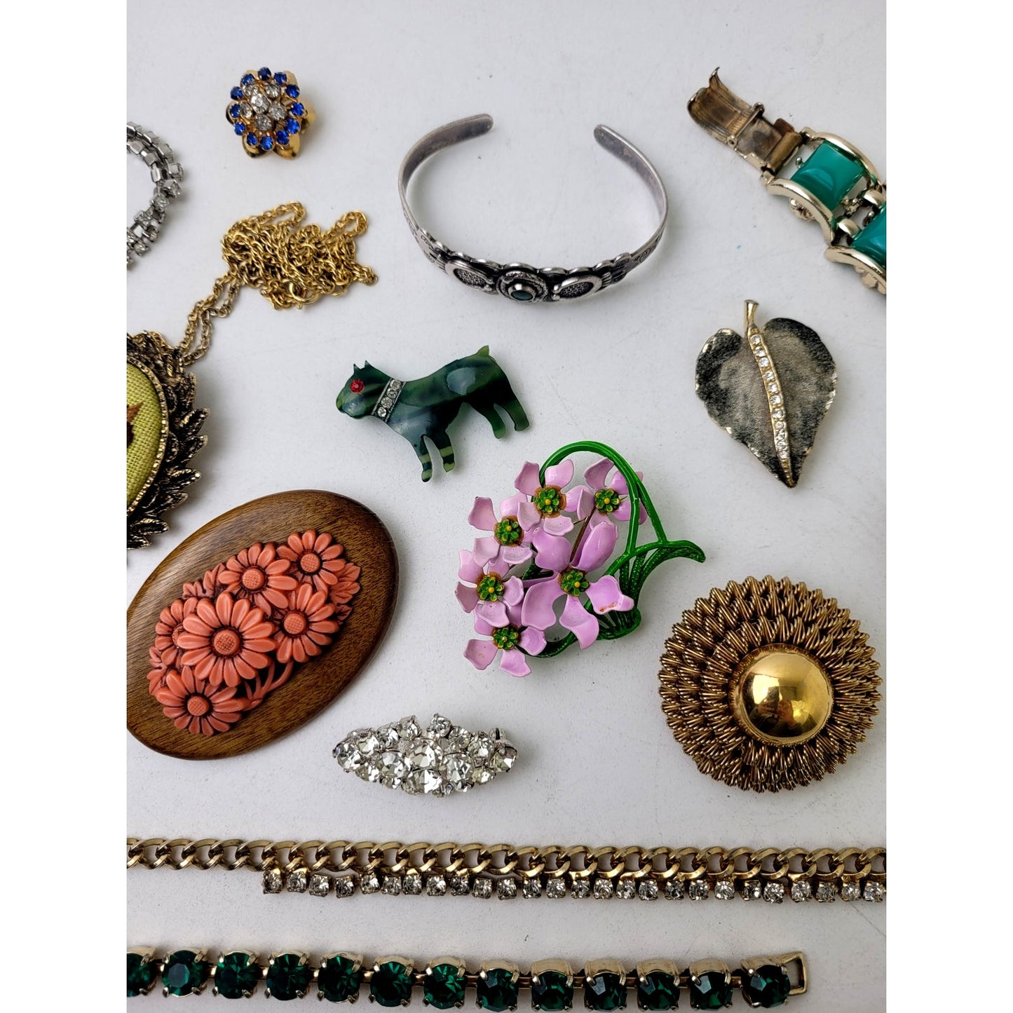 Vintage MCM Jewelry Lot of Pins Necklaces Bracelets Earrings