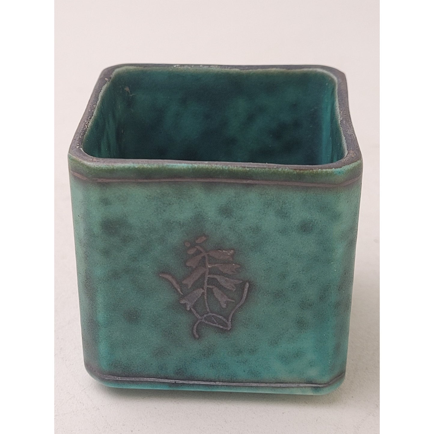 MCM Gustavsberg Argenta Toothpick Holder or Trinket Jar 2 1/8" Tall
