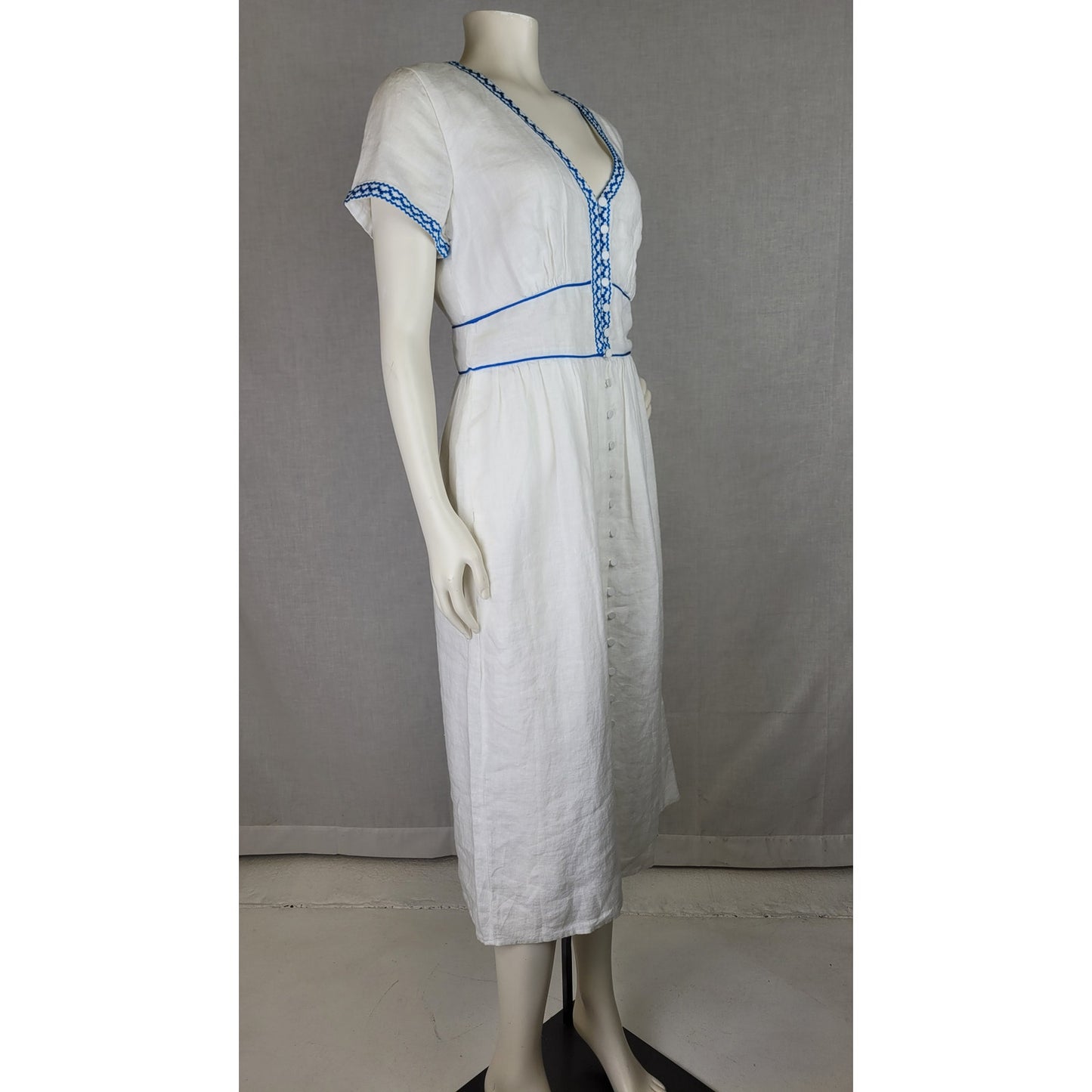 J.Crew Embroidered Linen Dress Women's Sz 4 NWT MSRP: $138