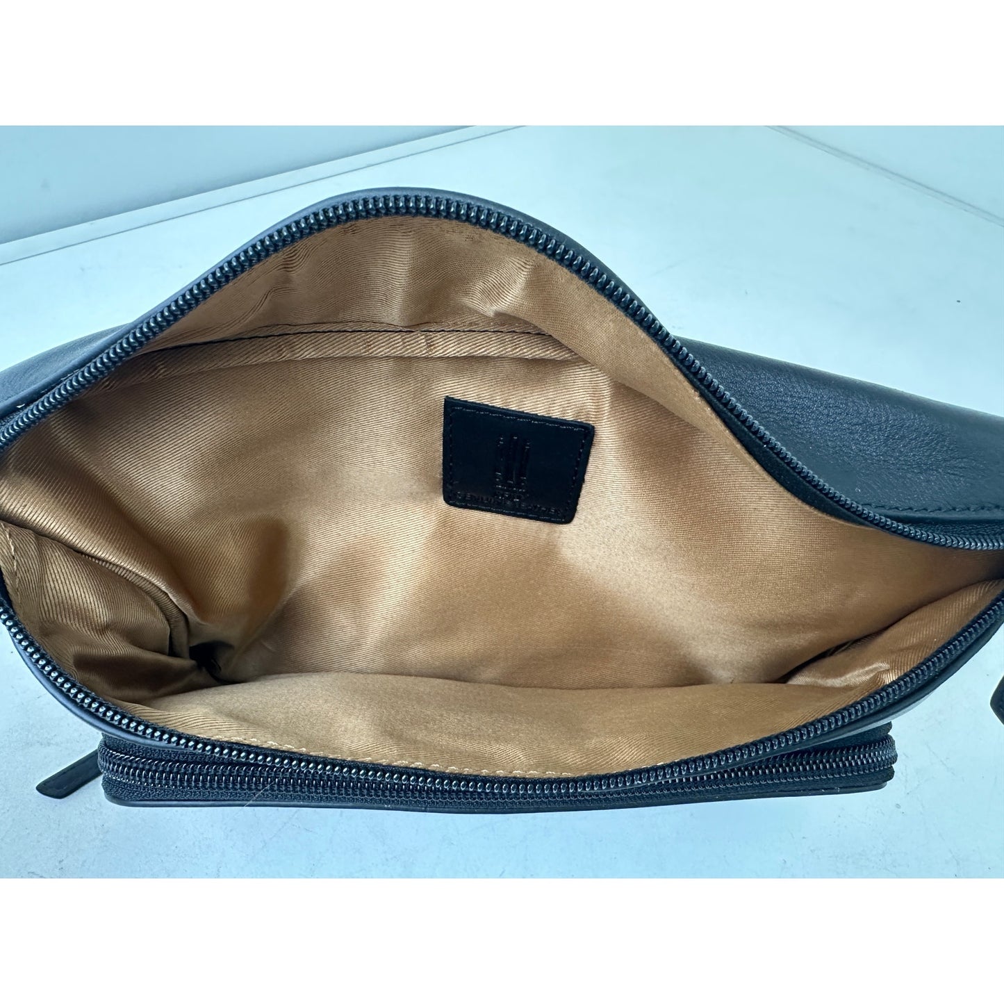 RED Genuine Leather Black Adjustable Body Bag