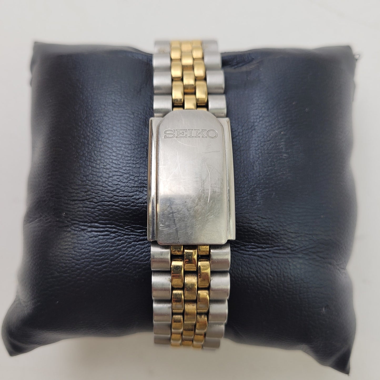 VTG Seiko Gold & Silver President Quartz 7N43-8111 White Dial Day Date | Works