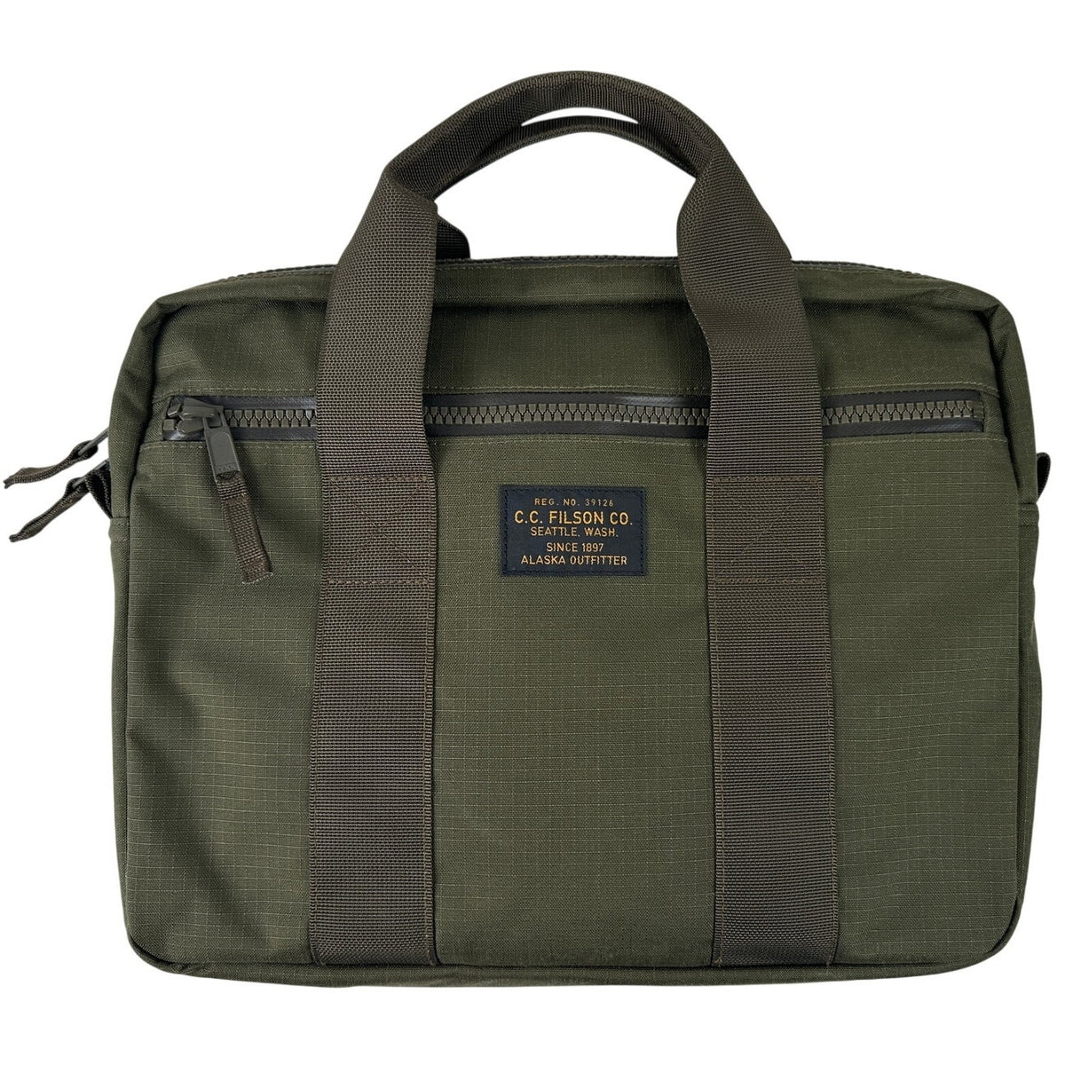 Filson Ripstop Nylon Surplus Green Compact Briefcase