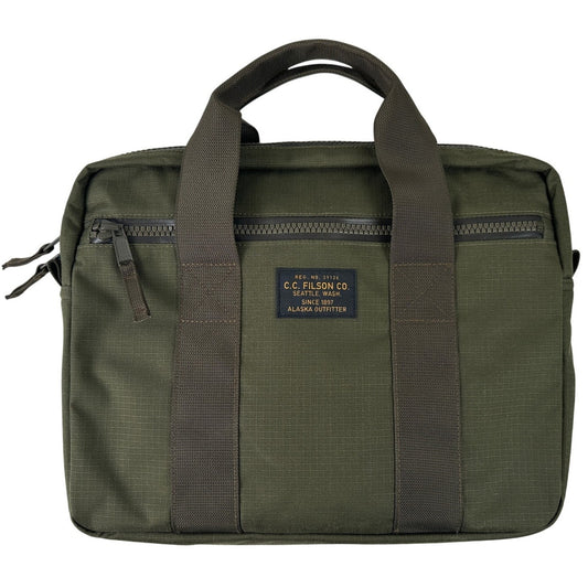 Filson Ripstop Nylon Surplus Green Compact Briefcase