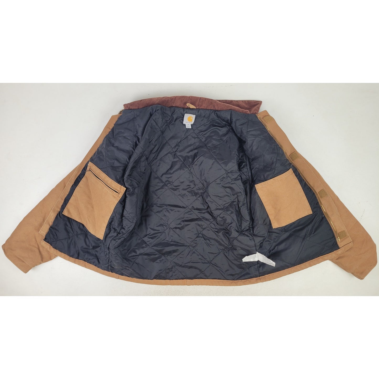 Carhartt J002 BRN Quilt Lined Arctic Jacket Duck Chore Coat Men's Sz M USA