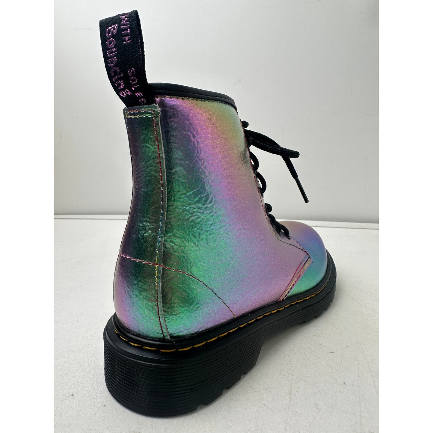 Dr. Martens 1460 Rainbow Crinkle Leather Boots Women's Sz 5