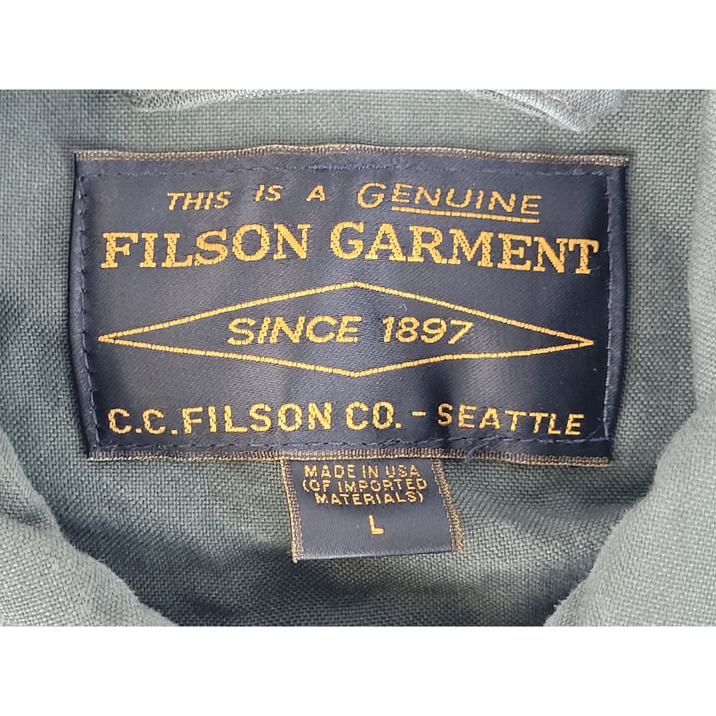 Filson Dry Tin Cloth Forester Jac-Shirt | Hunter Green | Men's Sz L