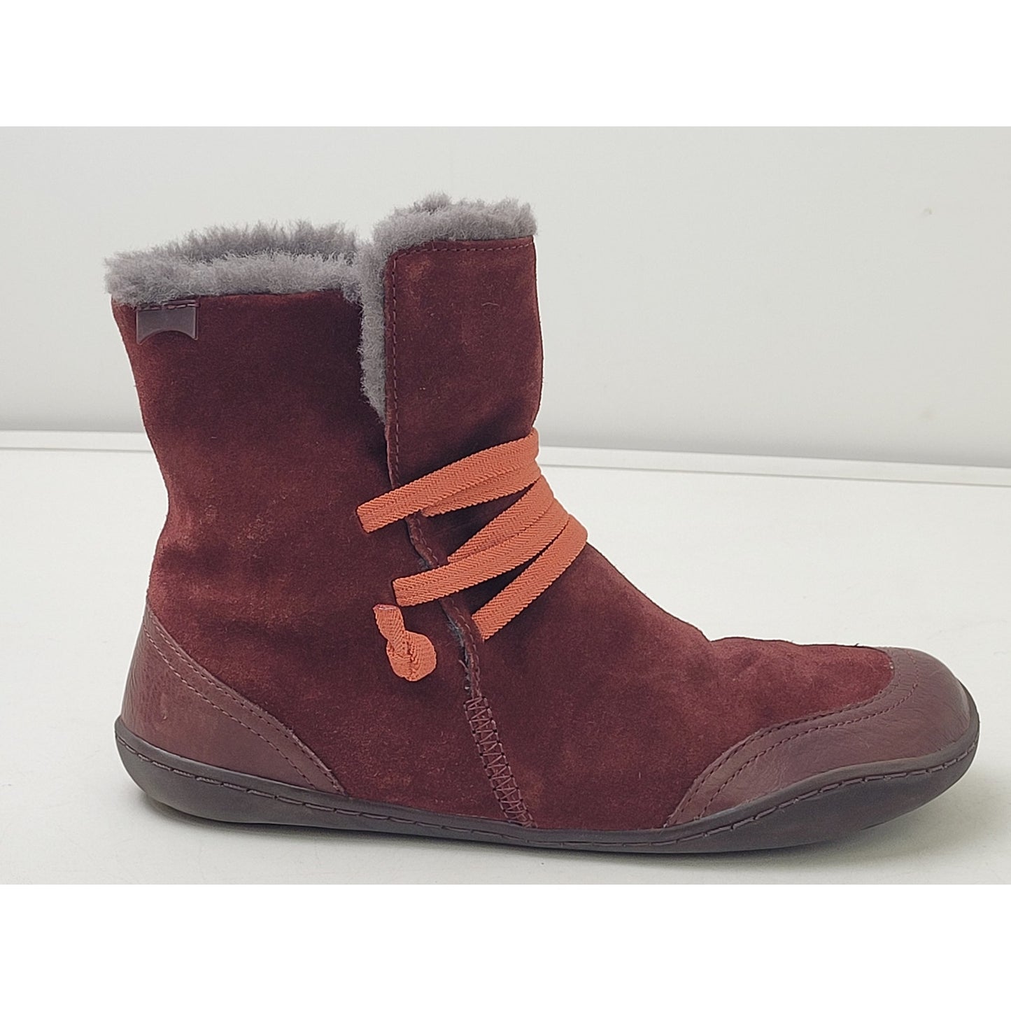 Camper Peu Red Suede Ankle Boots Women's Sz 36 US 5.5