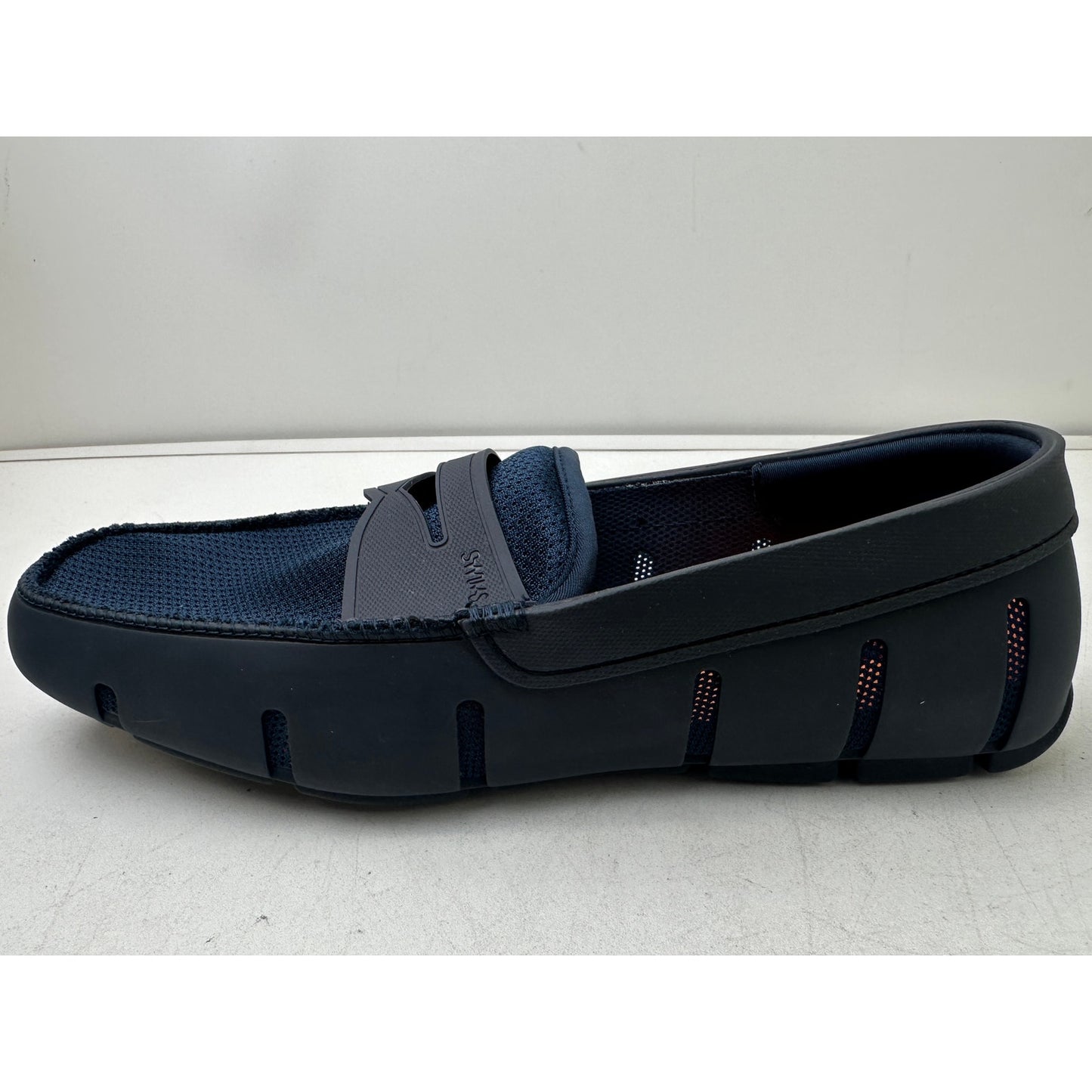 Swims Navy Blue Mesh & Rubber Penny Loafers Water Shoes Men's Sz 8