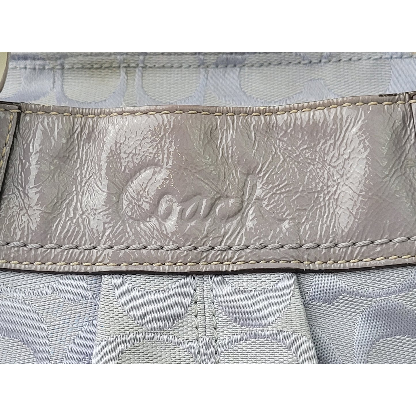 Y2K Lavender Coach Soho Pleated Signature C Canvas Shoulder Bag