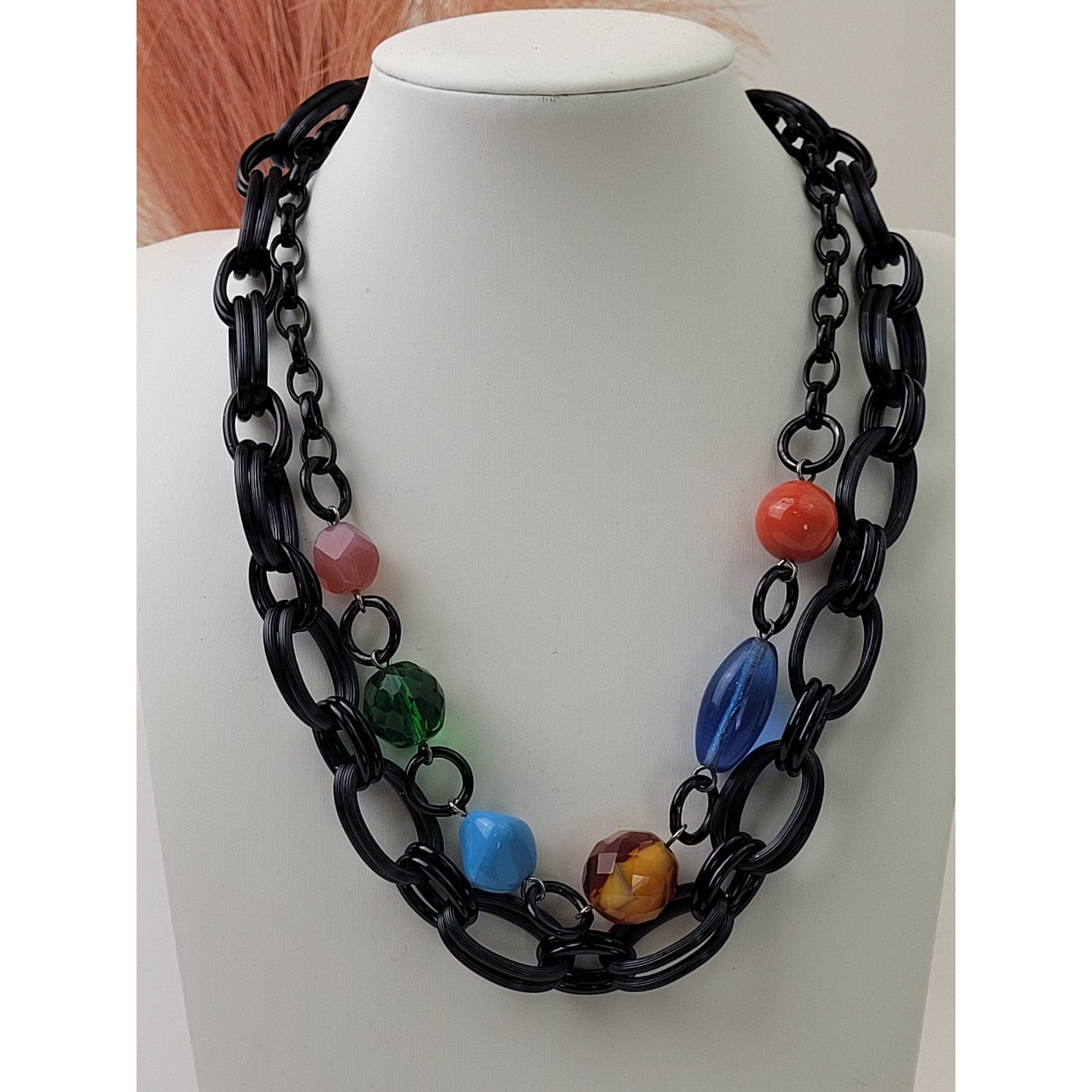 Sabika Necklace Set of Two | Multicolor with Chain | Adjustable