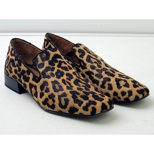 Franco Sarto Leopard Print Loafers Women's Sz 8.5