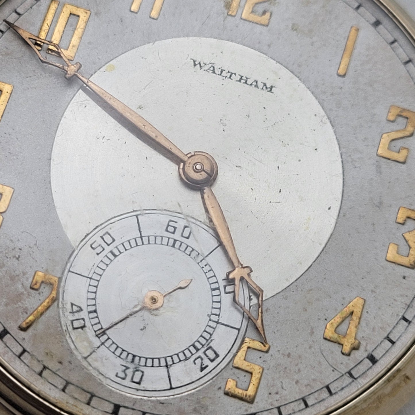 Vintage 1930s Waltham Pocket Watch 10K Gold Plated | Works