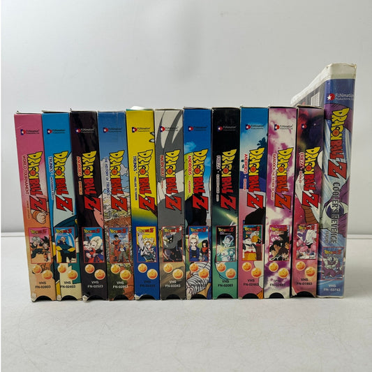 Vintage Dragon Ball Z VHS Lot of 12 | Mixed Sagas & Movies | Untested