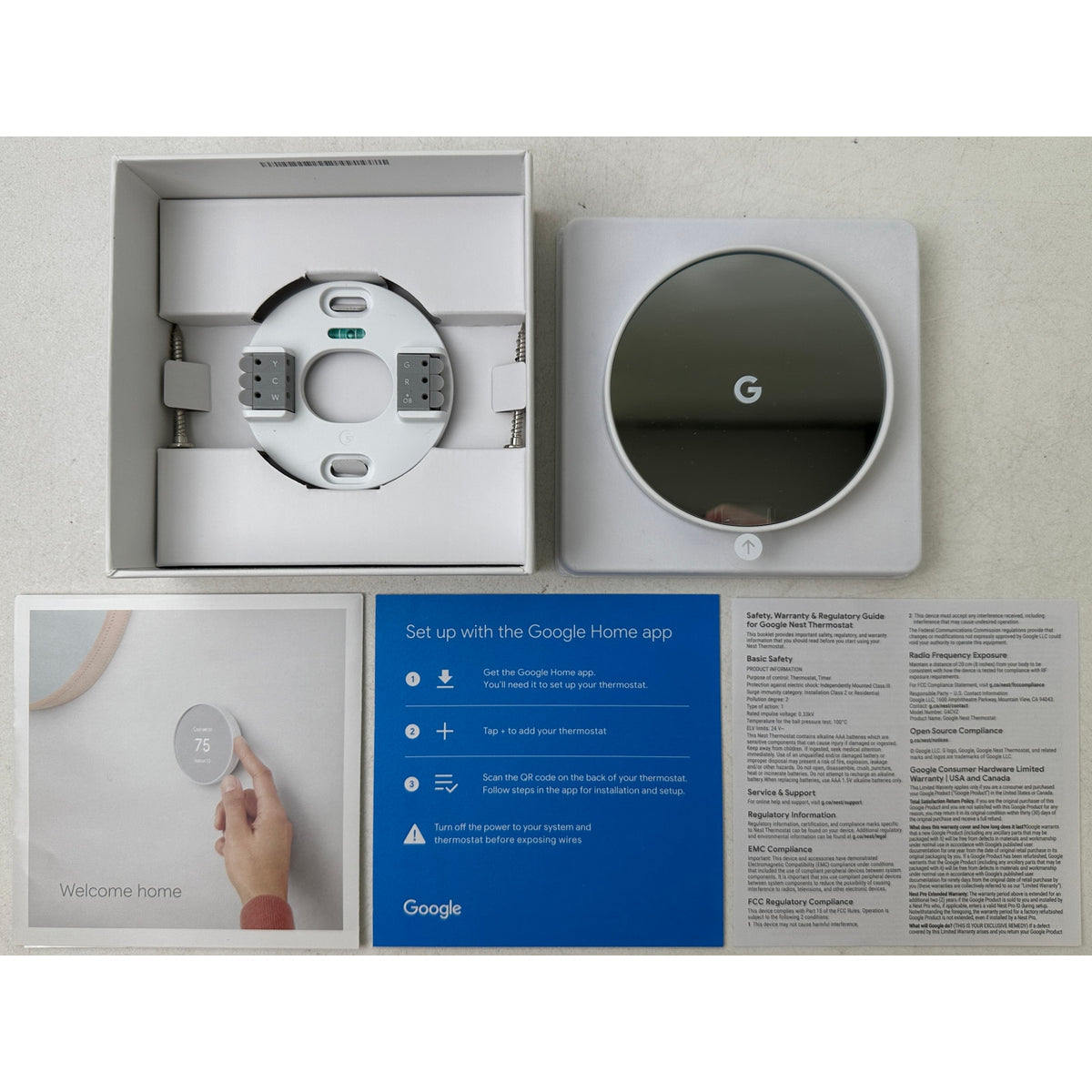 Google Nest Smart Programmable Wi-Fi Thermostat Snow White | New In Box
