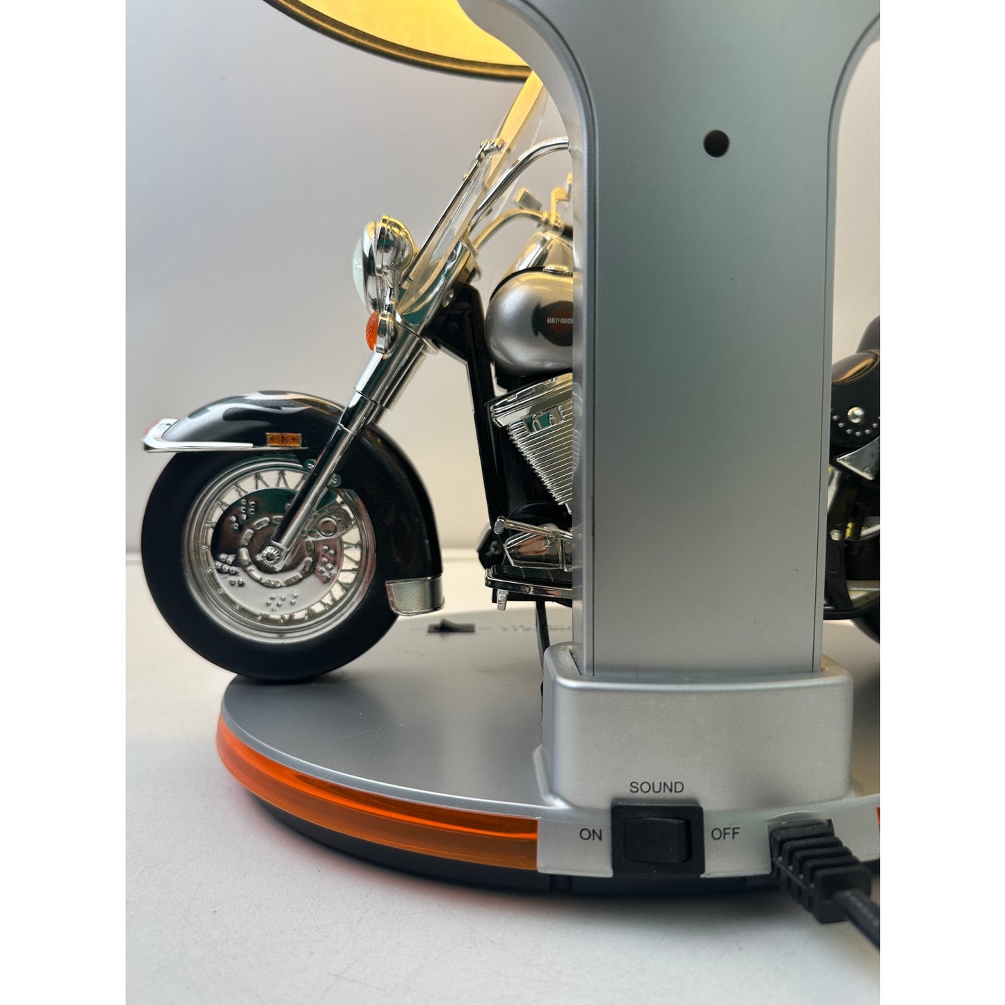 Vintage Harley-Davidson Heritage Softail Table Lamp with Lights and Sound