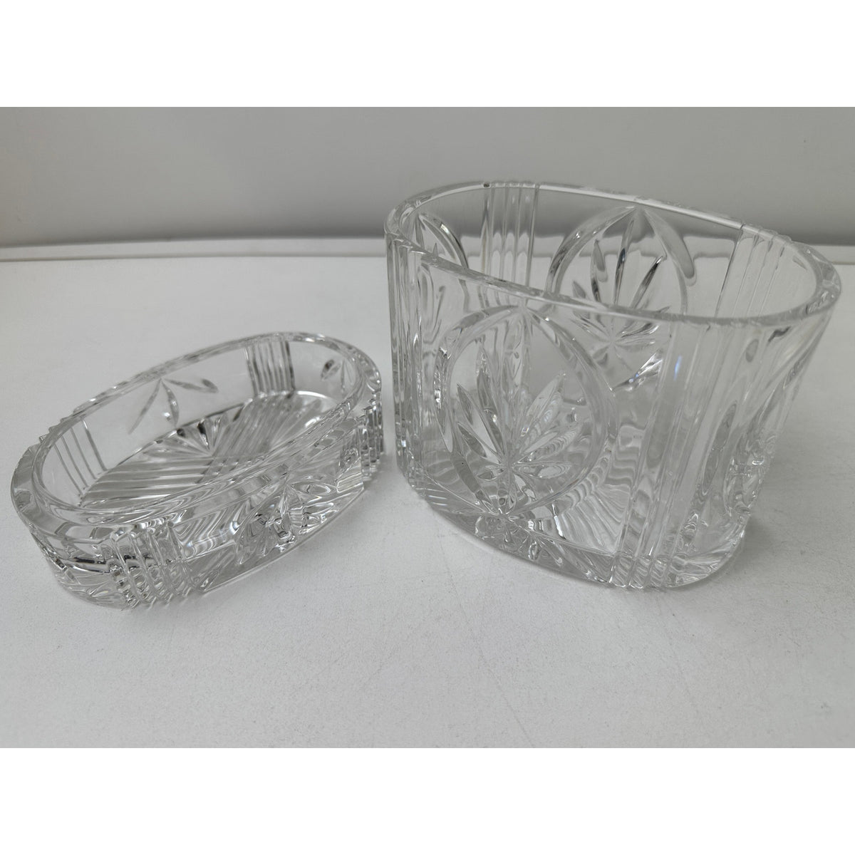 Vintage Waterford Crystal Overture Oval Vanity Jar