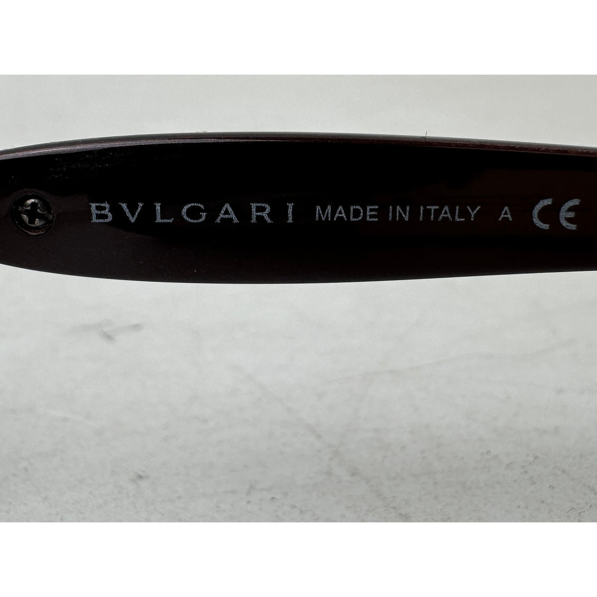 BVLGARI Crystal Rhinestone Shield Sunglasses with Leather Case