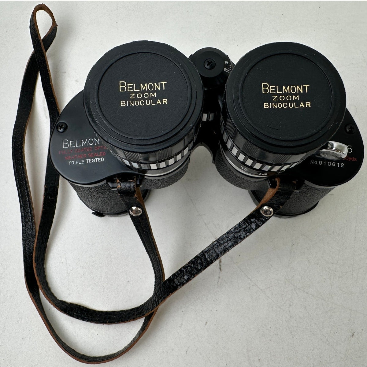 Vintage Belmont Tri-Tested Extra Wide Angle Zoom Binoculars 7X-15X35 with Case
