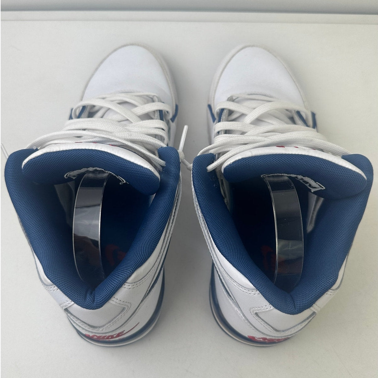 Nike Air Flight 89 White Dark Royal Blue Varsity Red Sneakers Men's Sz 10.5