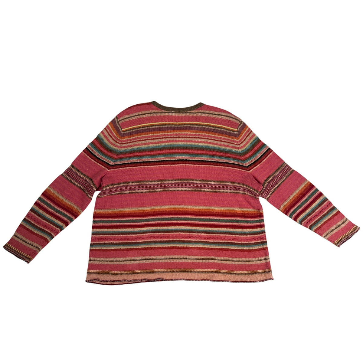 Ralph Lauren Multi-Color Striped Knit Crewneck Sweater Women's Sz 2X NWT