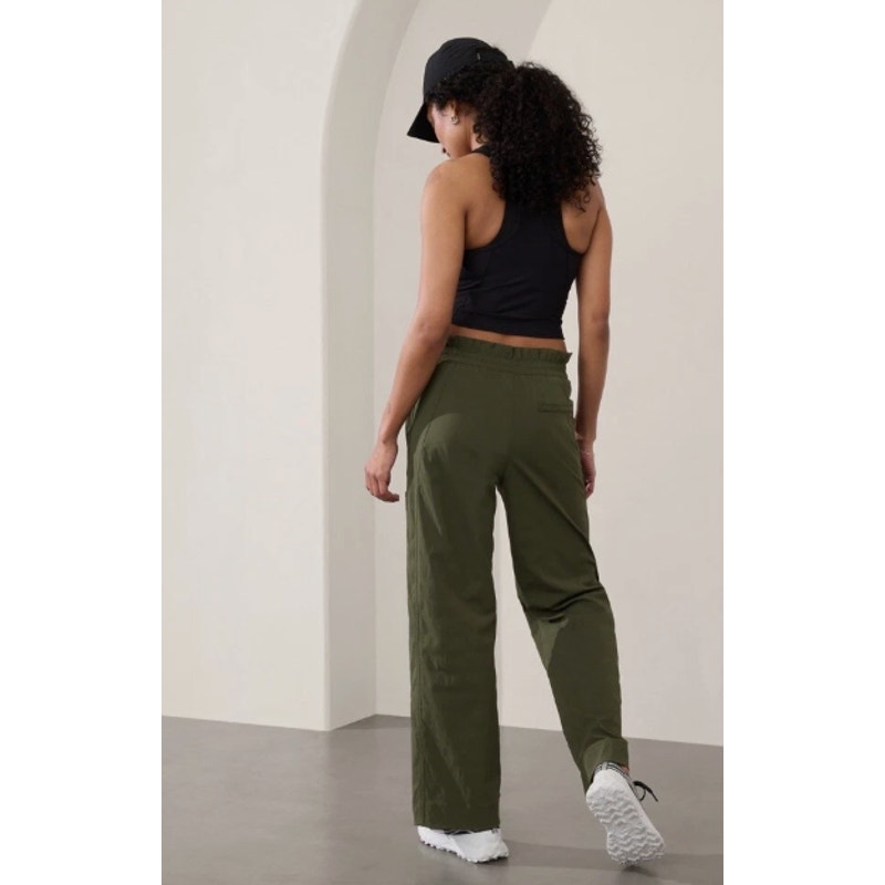 Athleta Trekkie Parachute Pant Olive Green Women's Sz XL NWT
