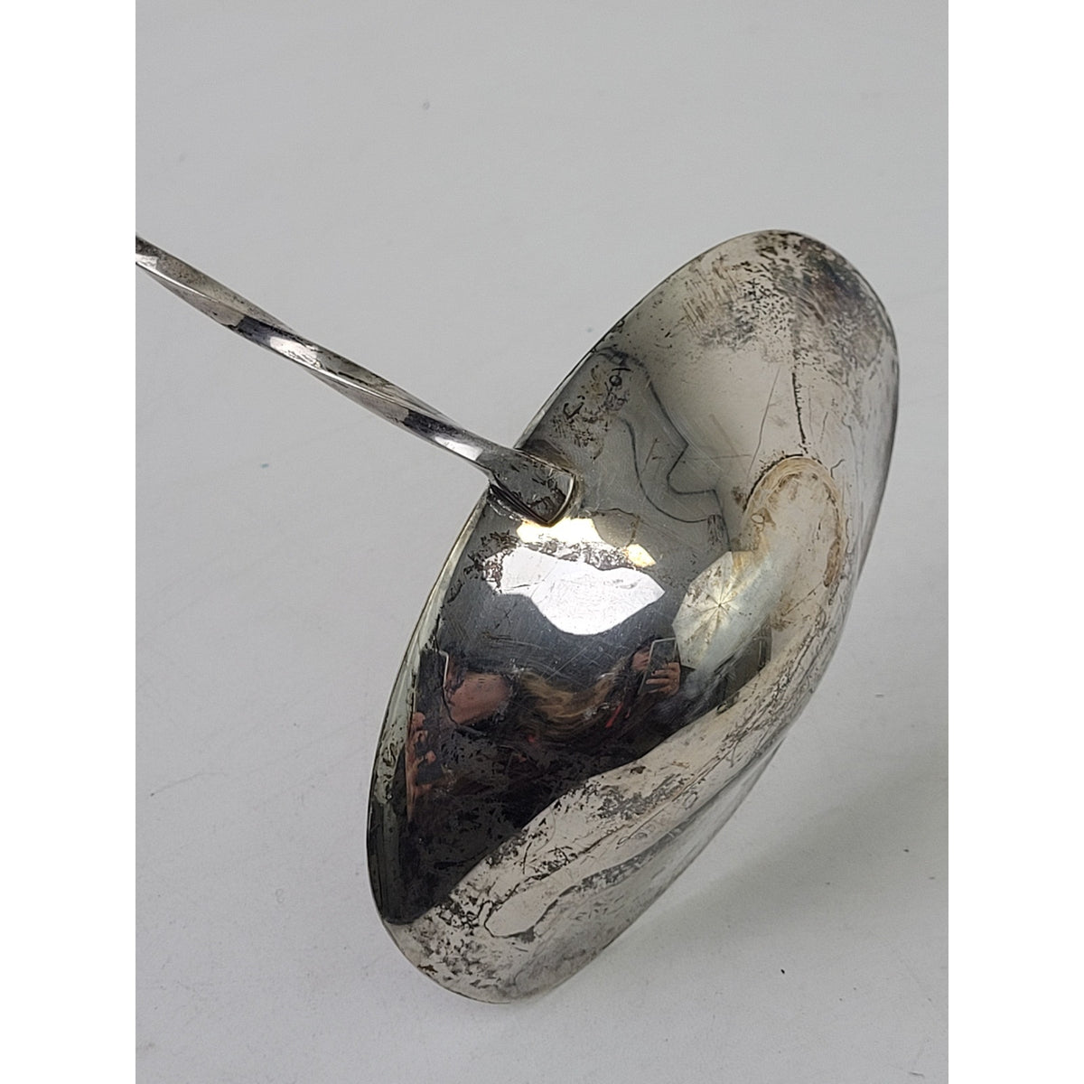 Antique Punch Ladle Intricate Handle Pattern Long Twisted Stem | 17 1/4"