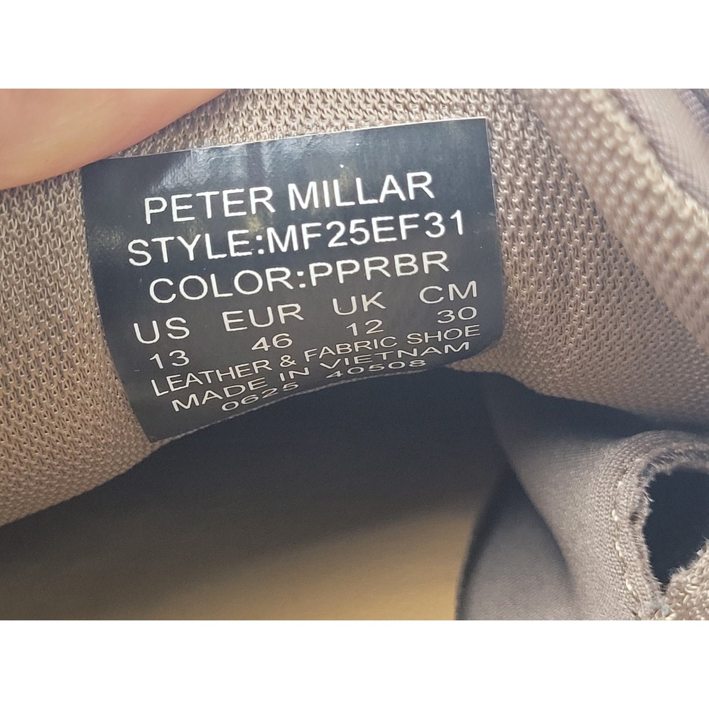 Peter Millar Journeyman Crown Sneaker Poplar Brown Men's Sz 13