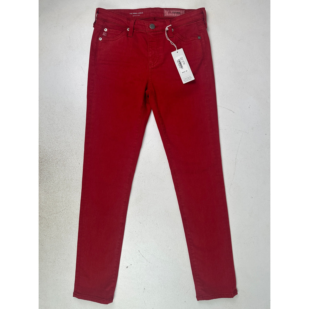 AG Adriano Goldschmied The Prima Ankle Red Cigarette Jean Women's Sz 25 | NWT
