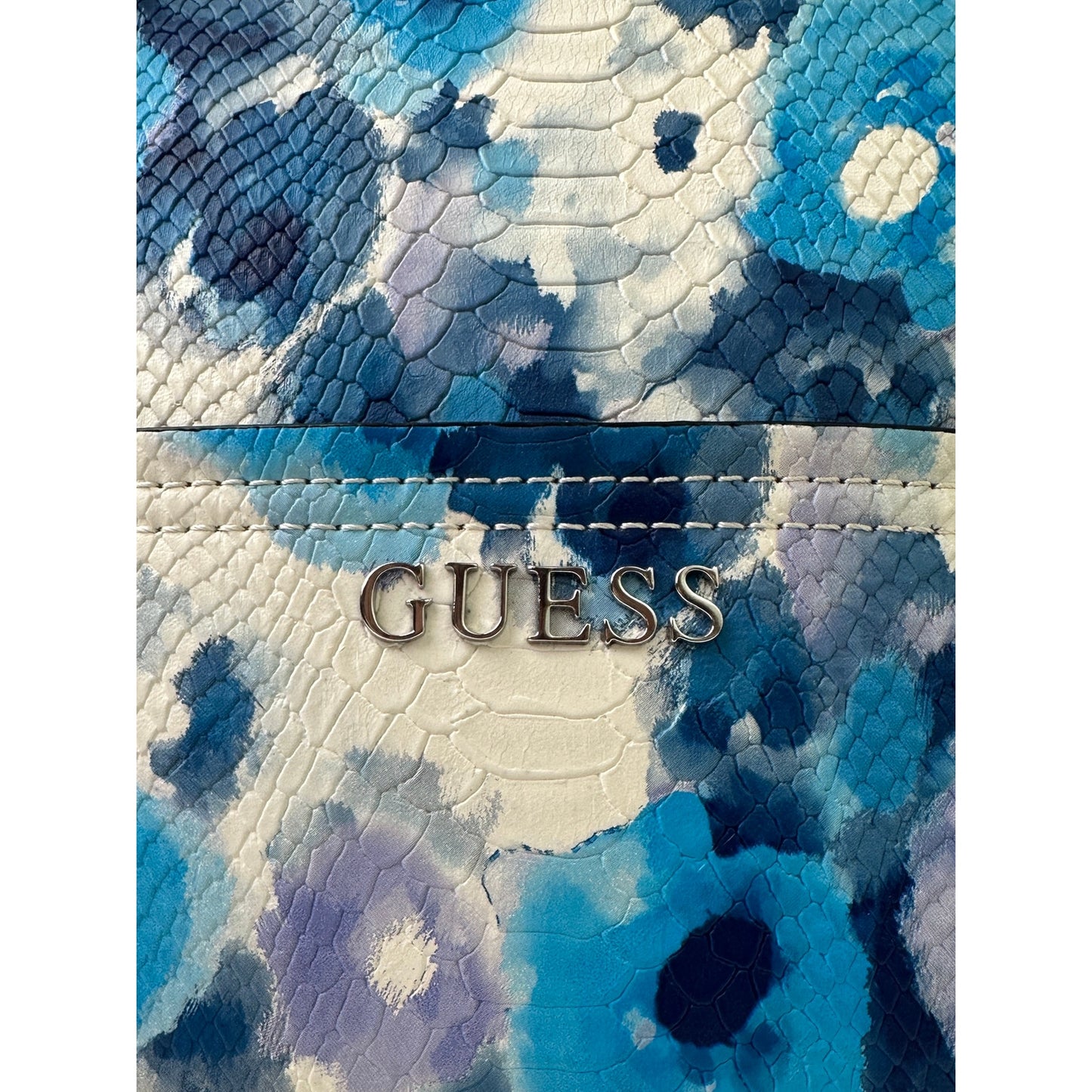 Guess Delaney Floral Snake-Embossed Classic Tote Bag