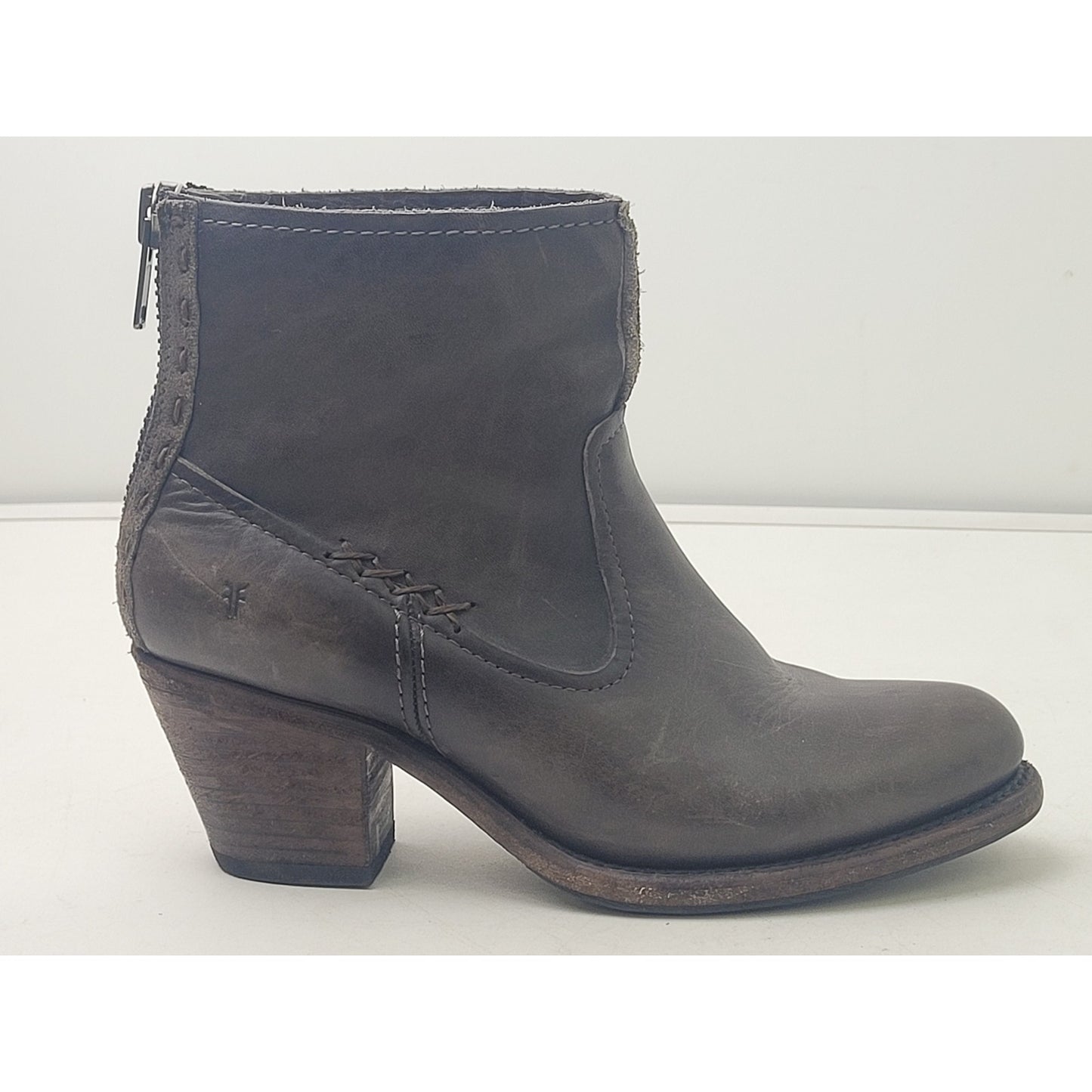 Frye Leslie Artisan Brown Leather Short Bootie Women's Sz 9.5