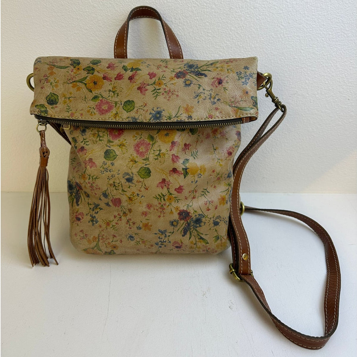 Patricia Nash Prairie Rose Luzille Convertible Backpack Crossbody Bag