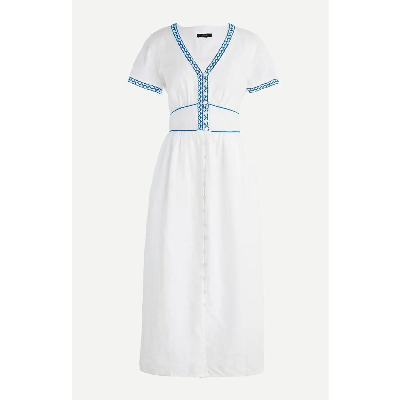 J.Crew Embroidered Linen Dress Women's Sz 4 NWT MSRP: $138
